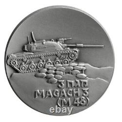 Magach 3 Tank Silver Israel Medal 93g IDF Armored Corps