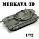 New 1/72 Scale Israel Idf Merkava 3d Main Battle Tank Green Color Plastic Model