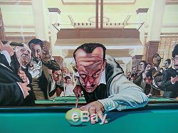 Oil Painting On Canvas (pool Game) Art, 20 X 24 Framed, Pool Hall Characters