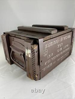 Original IDF 9mm Zahal Wooden Ammunition Ammo Box Crate Israeli Army Military