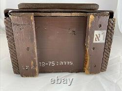 Original IDF 9mm Zahal Wooden Ammunition Ammo Box Crate Israeli Army Military