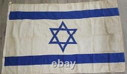 Original RARE Circa 1951 ISRAEL IDF National Flag With Rungee Document Size 4x6