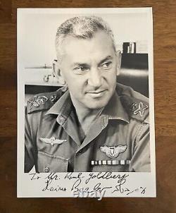 Rare Idf Chief Of Staff General Haim Barlev. Israel Defense Forces. Signed Photo