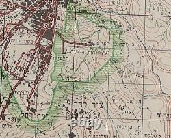 Rare Jerusalem Military Map 1960 Pre Six Day War Israel Idf