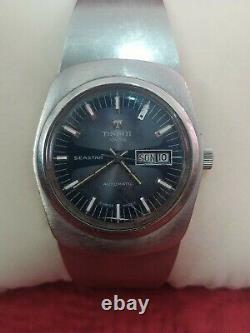 Rare Watch Swiss TISSOT Seamaster Automatic LOBSTER Blue Dial FOR Men's IDF