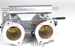 Twin 42mm 42IDF Throttle Bodies + TPS For Jenvey IDF Carb 84mm Tall Weber FOR VW
