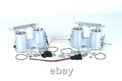 Twin 45mm 45IDF Throttle Bodies +TPS For Jenvey IDF Carb 84mm Tall Weber FOR BUG