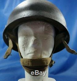 Vintage 1944 British Army BMB MK II Paratrooper Steel Helmet Airborne IDF