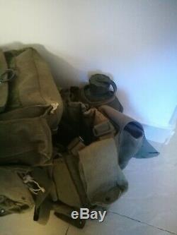 Vintage IDF Israel Army Combat Tactical Vest + Canteens Size Large