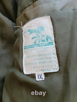 Vintage IDF officer jacket sheeps fur Israeli Army zahal size XXL rare