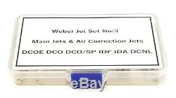 Weber Jet Selection Box No3 Rolling Road Tuning Weber DCOE DCO/SP IDF IDA DCNL
