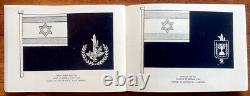 1966 Livre Officiel Milirtaire Hébreu Fdi Insignia Drapeaux Badges Classements Pins Israël