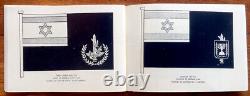 1966 Livre Officiel Militaire Hébreu Fdi Insignia Drapeaux Badges Classements Pins Israël