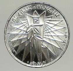 1967 Israel Tsahal 6 Jour Mur De Lamentation De Guerre Ancien Jérusalem Argent 10 Lirot Coin I94242