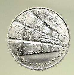 1967 Israel Tsahal 6 Jour Mur De Lamentation De Guerre Ancien Jérusalem Argent 10 Lirot Coin I95124
