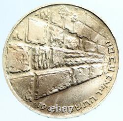 1967 Israel Tsahal 6 Jour Mur De Lamentation De Guerre Ancien Jérusalem Argent 10 Lirot Coin I97252