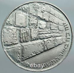 1967 Israel Tsahal 6 Jour Mur De Lamentation De Guerre Ancienne Jérusalem Argent 10 Lirot Coin I88015