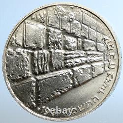 1967 Israel Tsahal 6 Jours Mur De Lamentation De Guerre Jérusalem Pf Argent 10 Lirot Coin I110860