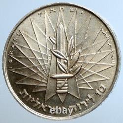 1967 Israel Tsahal 6 Jours Mur De Lamentation De Guerre Jérusalem Pf Argent 10 Lirot Coin I111419