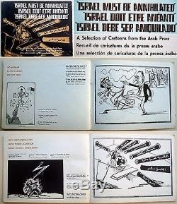 1967 Nazi Arabe Musulman Antisémite Rare Caricature Book Israël Israel Judaica Idf