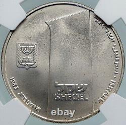 1983 Israel Fdi Forces De Défense Israéliennes Valor 35 Yr Silver Shekel Coin Ngc I87912