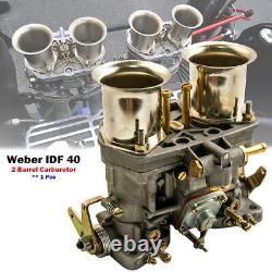 1x De 2-barrel Weber 40 Fdi Carburateur Pour Vw Beetle Type 1 Ghia Fiat Porsche