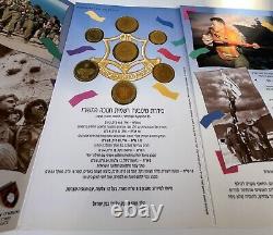 Ensemble de pièces officielles de Hanoucca 1995 en édition limitée à seulement 7500 ensembles IDF Israël.