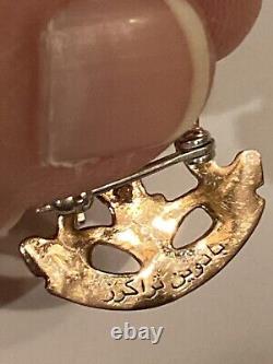 Épinglette-broche-pendentif en or 14 carats et diamants basée sur l'épinglette de l'IDF de 1948-52