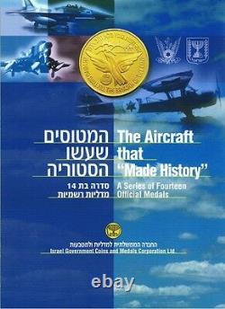 Israël Idf / Iaf Avions Qui Ont Fait L’histoire 14 Médailles D’argent 29g Chacun, Rare