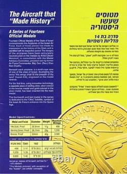 Israël Idf / Iaf Avions Qui Ont Fait L’histoire 14 Médailles D’argent 29g Chacun, Rare