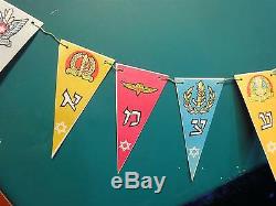 Israel Vtg Paper Idf Zahal Flags Indépendance Des Parachutistes De L'armée De L'air