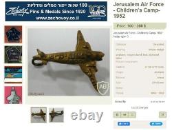 Israël primitif 1952 Insigne de pin d'avion de l'armée de l'air IDF IAF défense juive judaïque