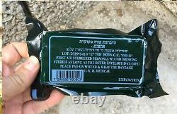 Lot 100 Bandage Armée Israélienne Champ Dressingemergency Tsahal Ifak Trauma Sea Vacuum