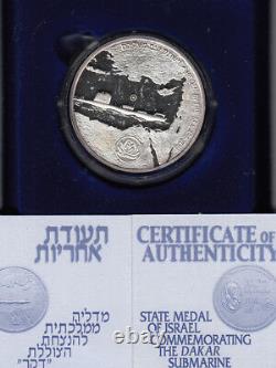 Médaille D'état D'israël Pour Commémorer La Marine Des Fdi Dakar Sous-marin 50mm 40g Argent