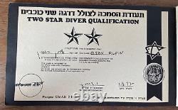 Plongée du Idf Mossad Shayetet 13 dans le Sinaï, Égypte, années 1970, Judaïca juive rare signée