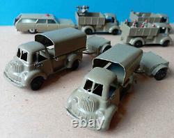 Rare Gamda 7 Modèles Militaires Camions + Israël 1950-60 Véhicule Diecast Tsahal Jouet