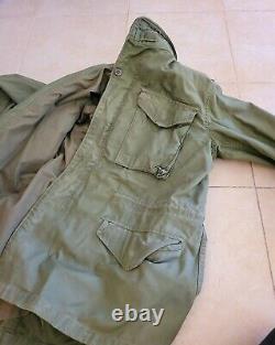 Veste De Campagne Vintage Hommes Manteau D'olive Vietnam Moyen Army USA Cotton Petit Idf