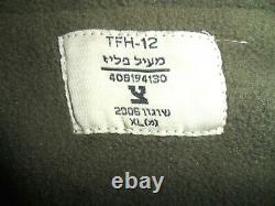 Veste Polaire De L'armée Israélienne Avec Étiquette Idf Zahal Cousu (!) Vert XL