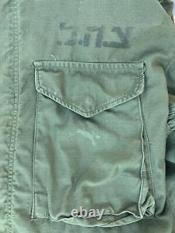 Vietnam Era Us Army Coat M65 Og107 W Tsahal Armée Israélienne Yom Kippur Guerre 1973 Sz L