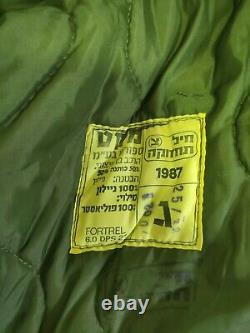 Vintage(1987)dubon Parka Veste Manteau Tsahal Armée Israélienne Taille Zahal Grande Rare