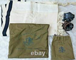 Vintage Militaire Fdi Zahal Tefillin & Prayer Shawl Talit Avec Bags Israel Judaica