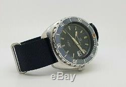 Vintage S. Steel Eterna-matic De Super Kontiki Idf Militaire Diver Watch