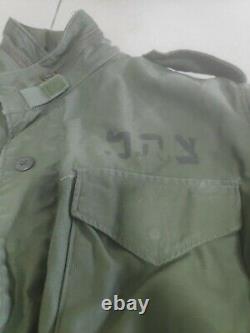 Vtg Us Army Field Army Military Coat Tsahal Armée Israélienne Zahal 1970s Bon État
